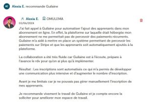 Experte en Automatisation No-Code & Digitalisation | Robin Guilaine | Rockeuse du No Code 14 Guilaine Robin Consulting avis client automatisation